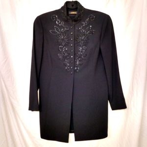 Liz Claiborne Night Beaded Nahru Jacket